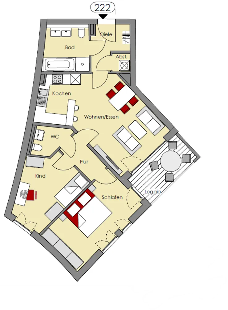 3 room apartment with 76 m² in Munich – Photo 2