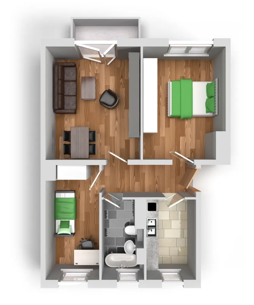 3 Zimmer Wohnung mit 59 m² in Halle (Saale) – Bild 4