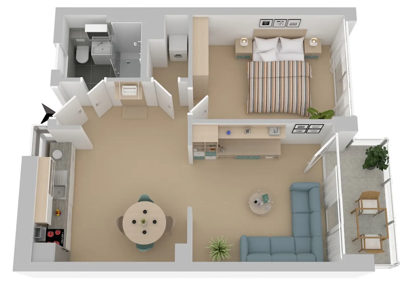 2 room apartment with 61 m² in Brunswick – Photo 4