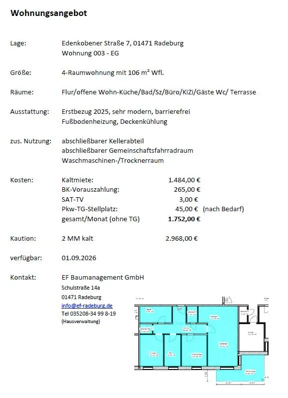 4 Zimmer Wohnung mit 106 m² in Kamenz – Bild 8