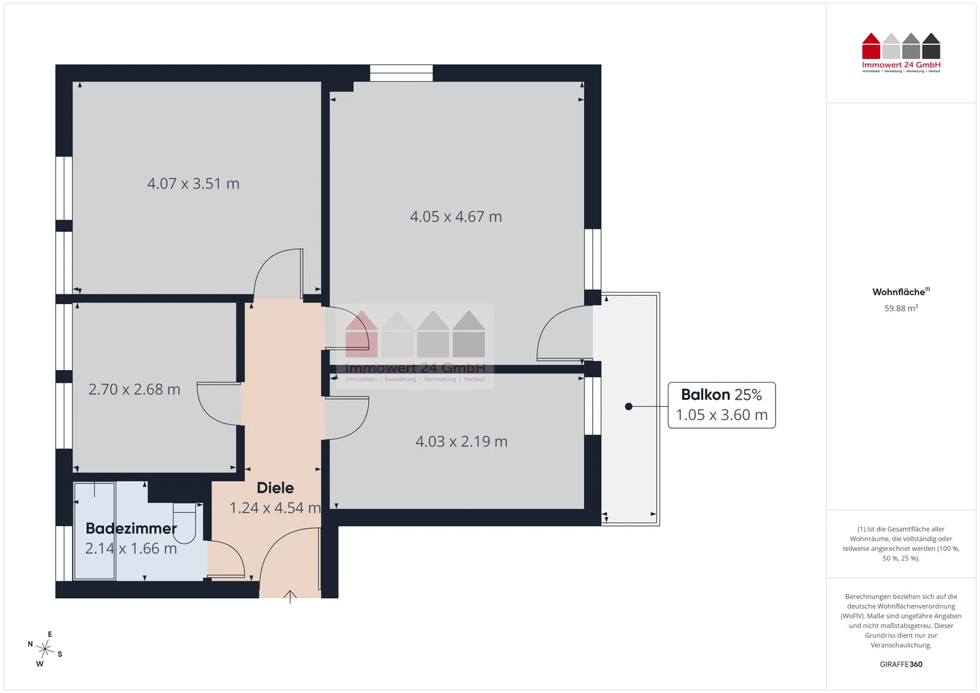 3 Zimmer Wohnung mit 60 m² in Hagen – Bild 5