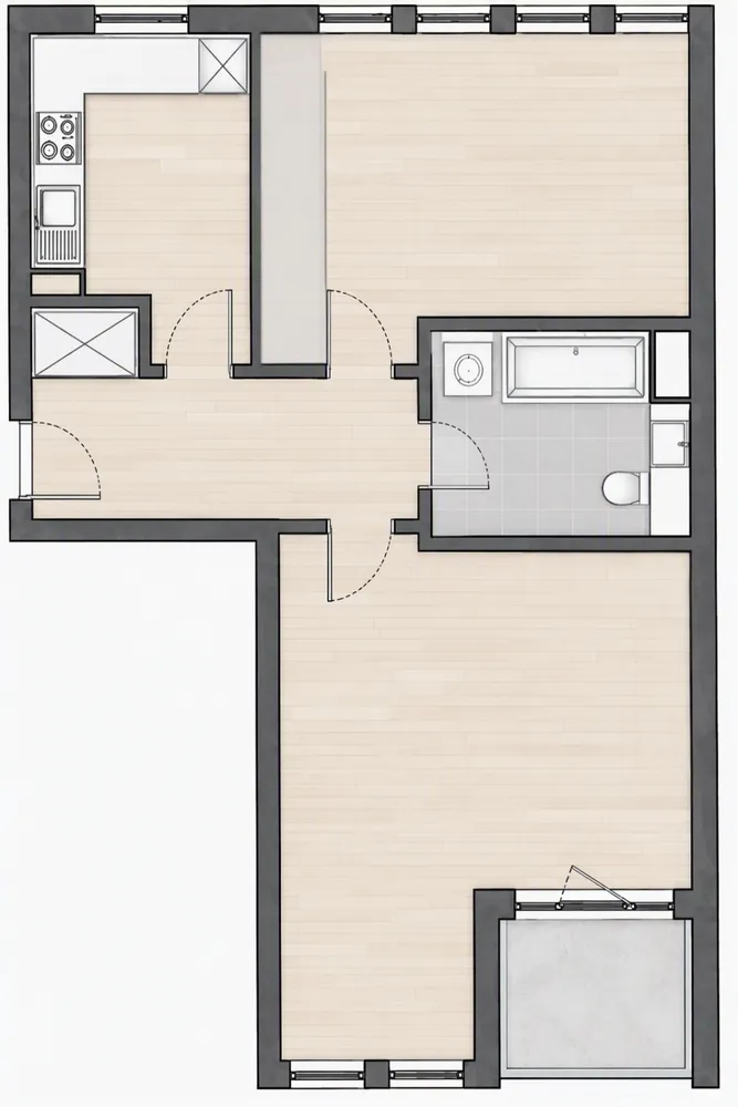 2 Zimmer Wohnung mit 65 m² in Dresden – Bild 2
