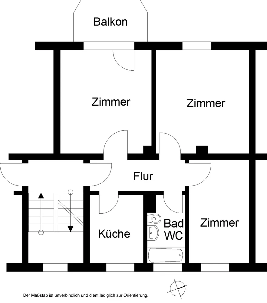 3 Zimmer Wohnung mit 58 m² in Bielefeld – Bild 1