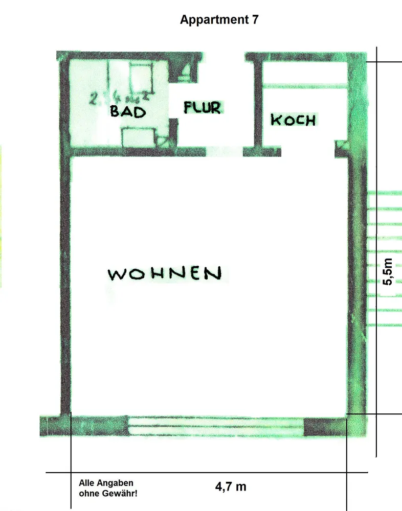 1 Zimmer Wohnung mit 25 m² in Darmstadt – Bild 7