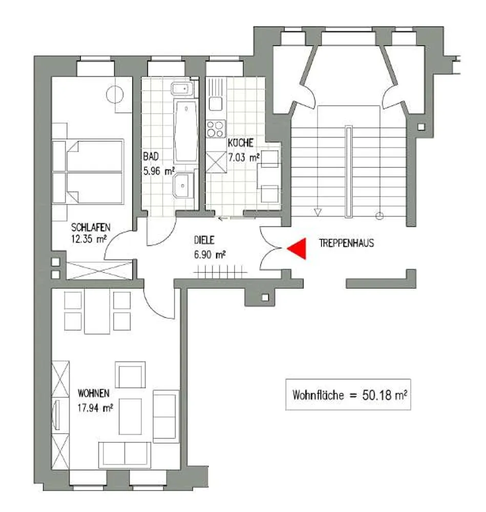 2 Zimmer Wohnung mit 50 m² in Leipzig – Bild 12