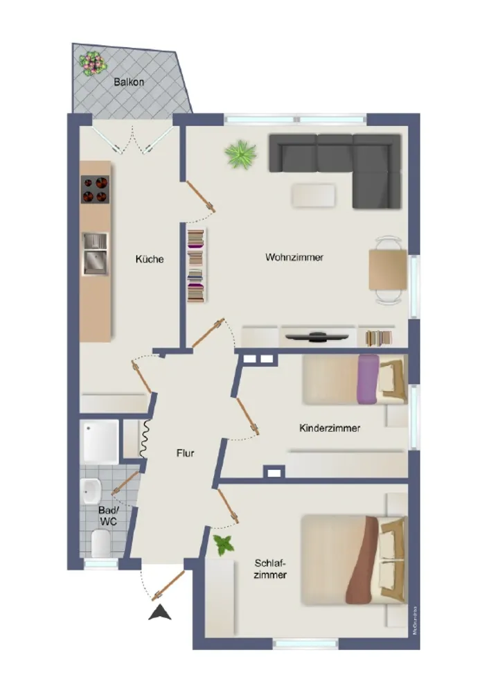 3 Zimmer Wohnung mit 60 m² in Braunschweig – Bild 10