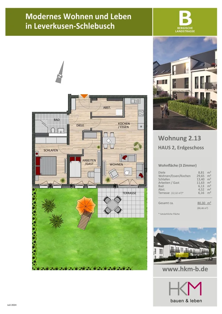 3 Zimmer Wohnung mit 80 m² in Leverkusen – Bild 3