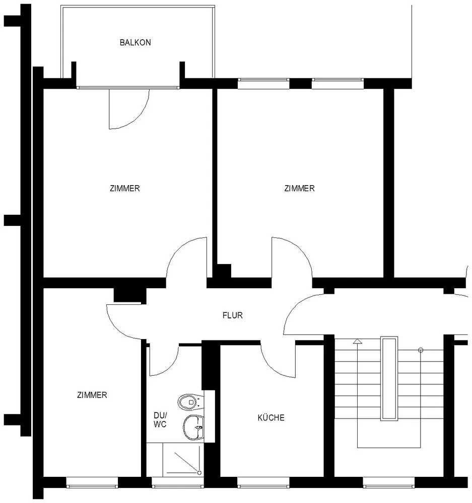 3 Zimmer Wohnung mit 56 m² in Braunschweig – Bild 2