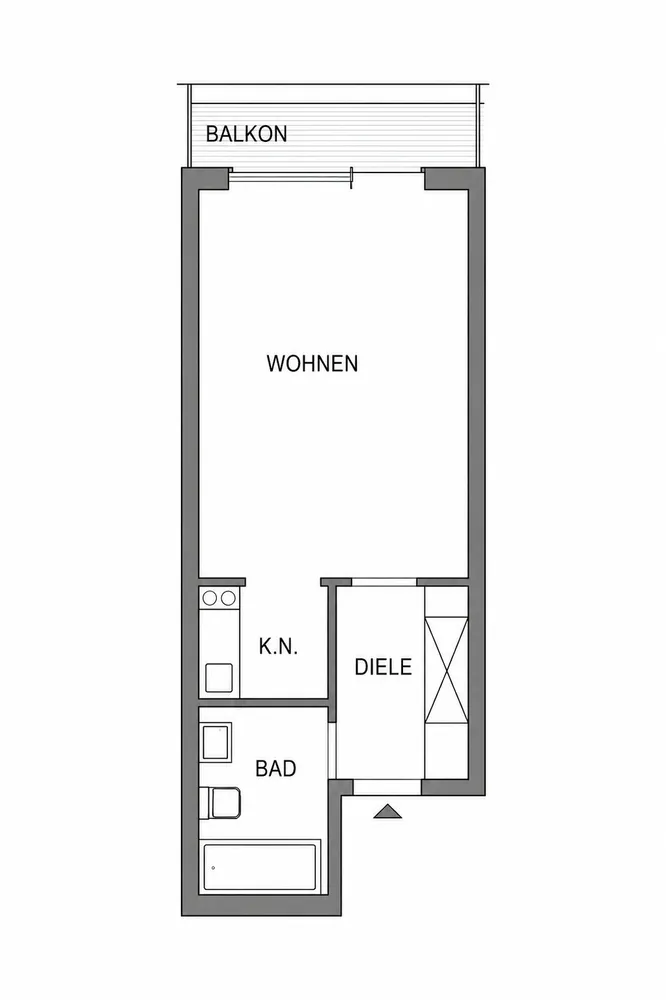 1 Zimmer Wohnung mit 33 m² in München – Bild 6