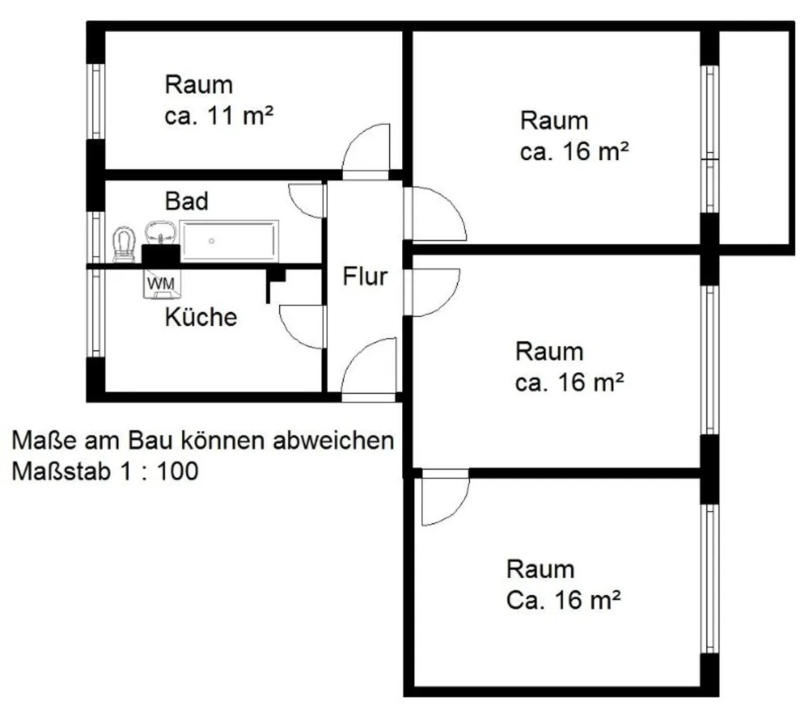 4 Zimmer Wohnung mit 76 m² in Halle (Saale) – Bild 12