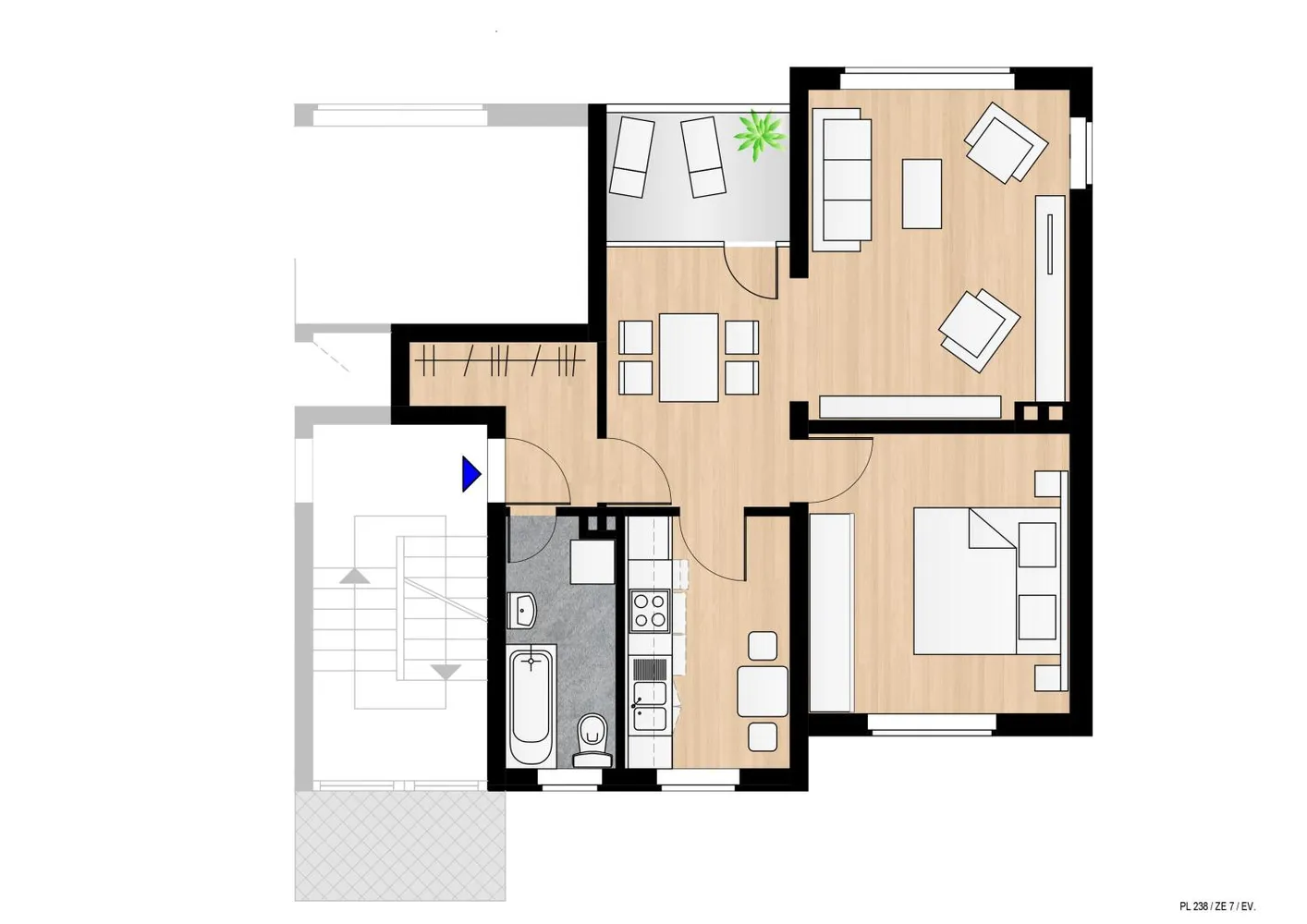 3 Zimmer Wohnung mit 58 m² in Duisburg – Bild 1