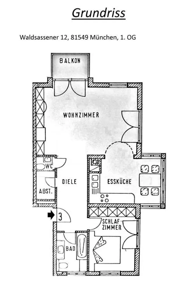 2 room apartment with 54 m² in Munich – Photo 2