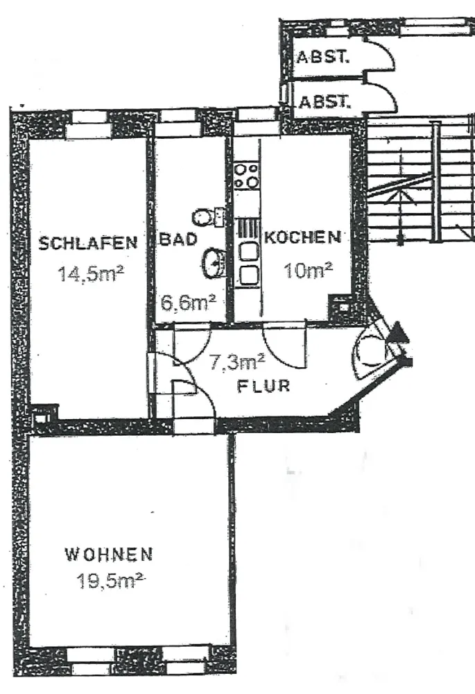 2 Zimmer Wohnung mit 60 m² in Leipzig – Bild 2