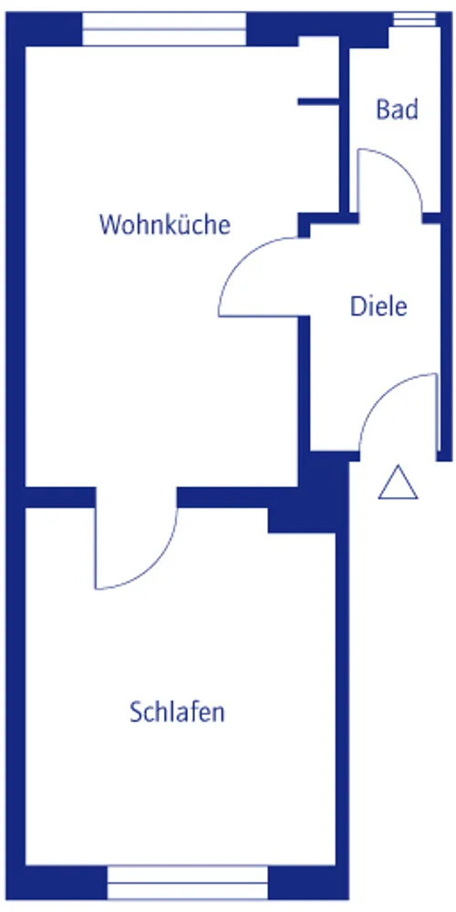 1 room apartment with 40 m² in Wuppertal – Photo 3
