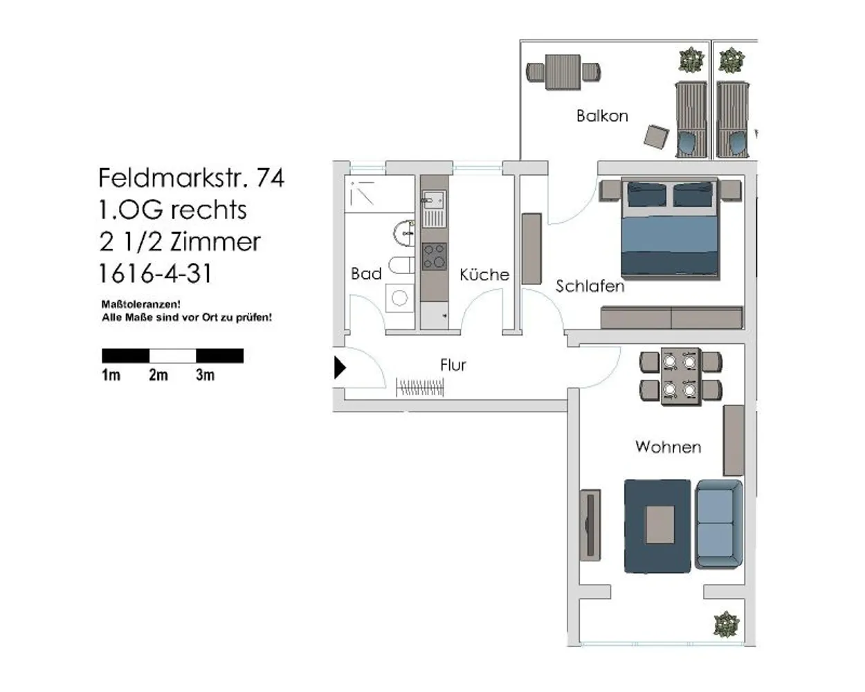 3 Zimmer Wohnung mit 57 m² in Gelsenkirchen – Bild 12