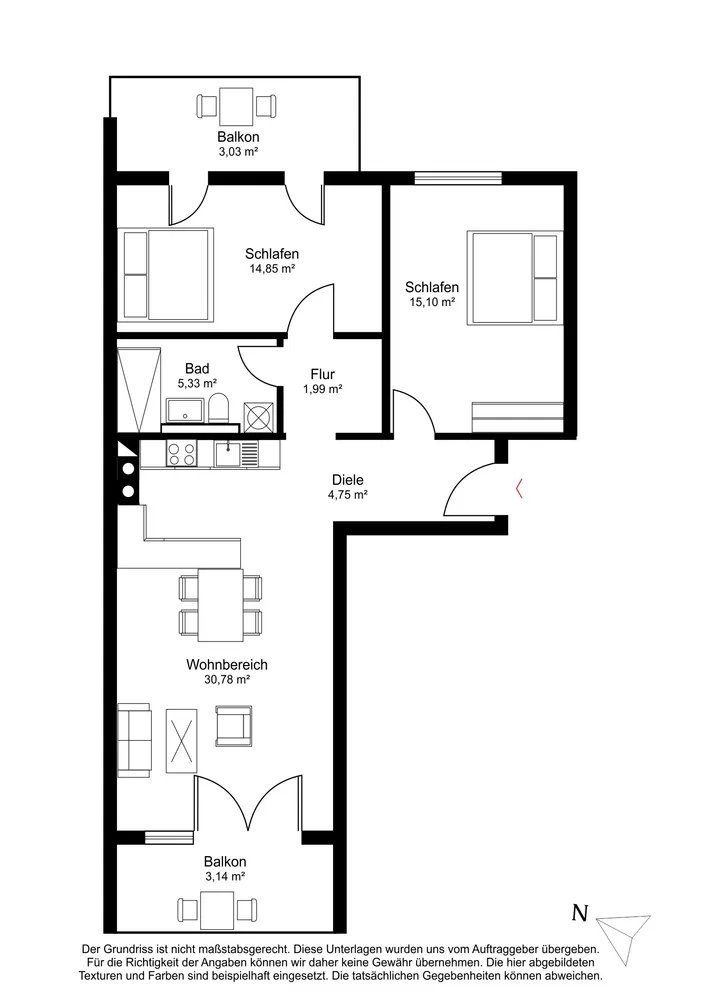 3 Zimmer Wohnung mit 80 m² in Hamburg – Bild 8