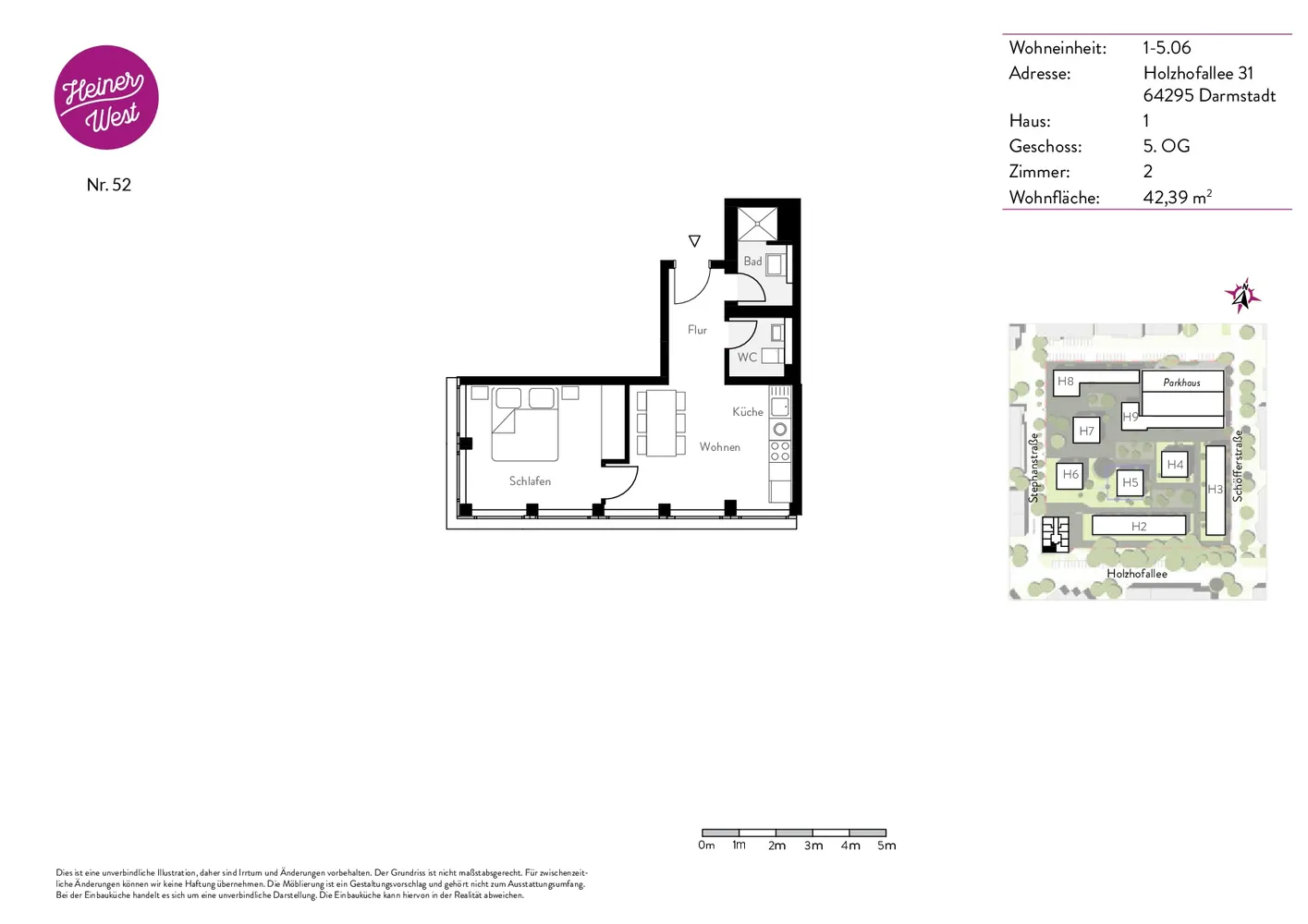 2 Zimmer Wohnung mit 42 m² in Darmstadt – Bild 8
