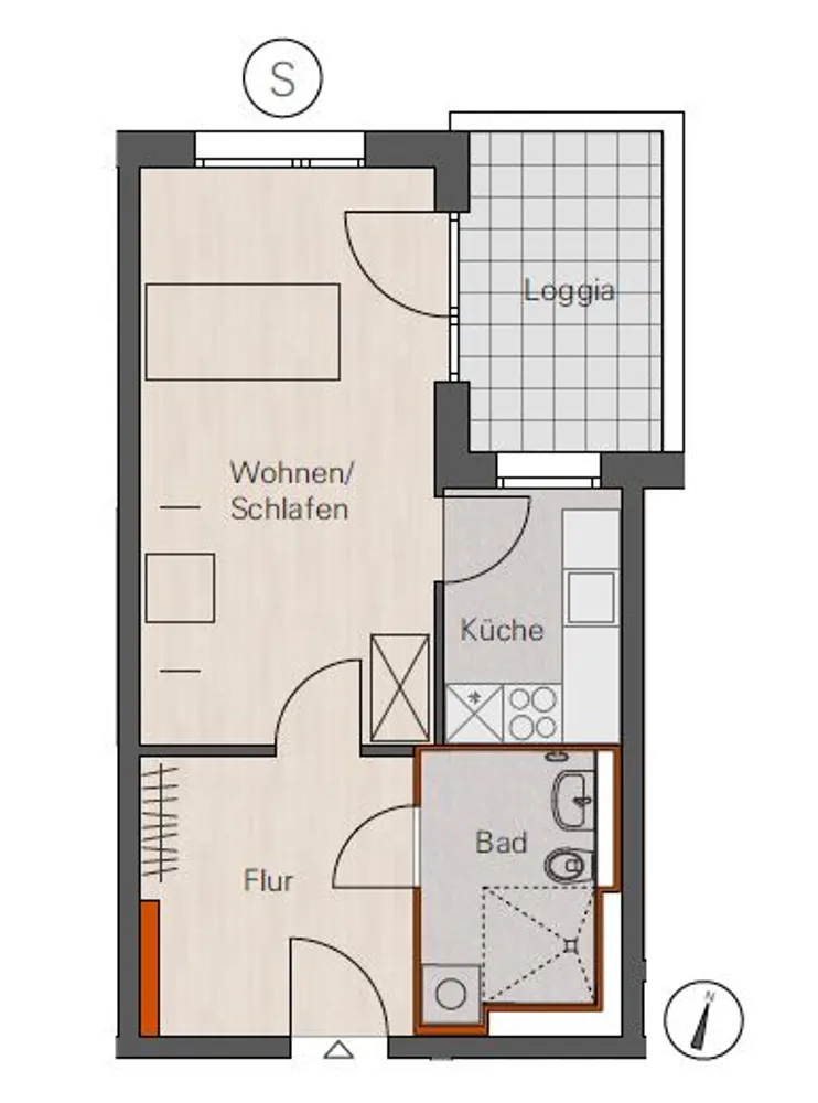 1 Zimmer Wohnung mit 38 m² in Nürnberg – Bild 7