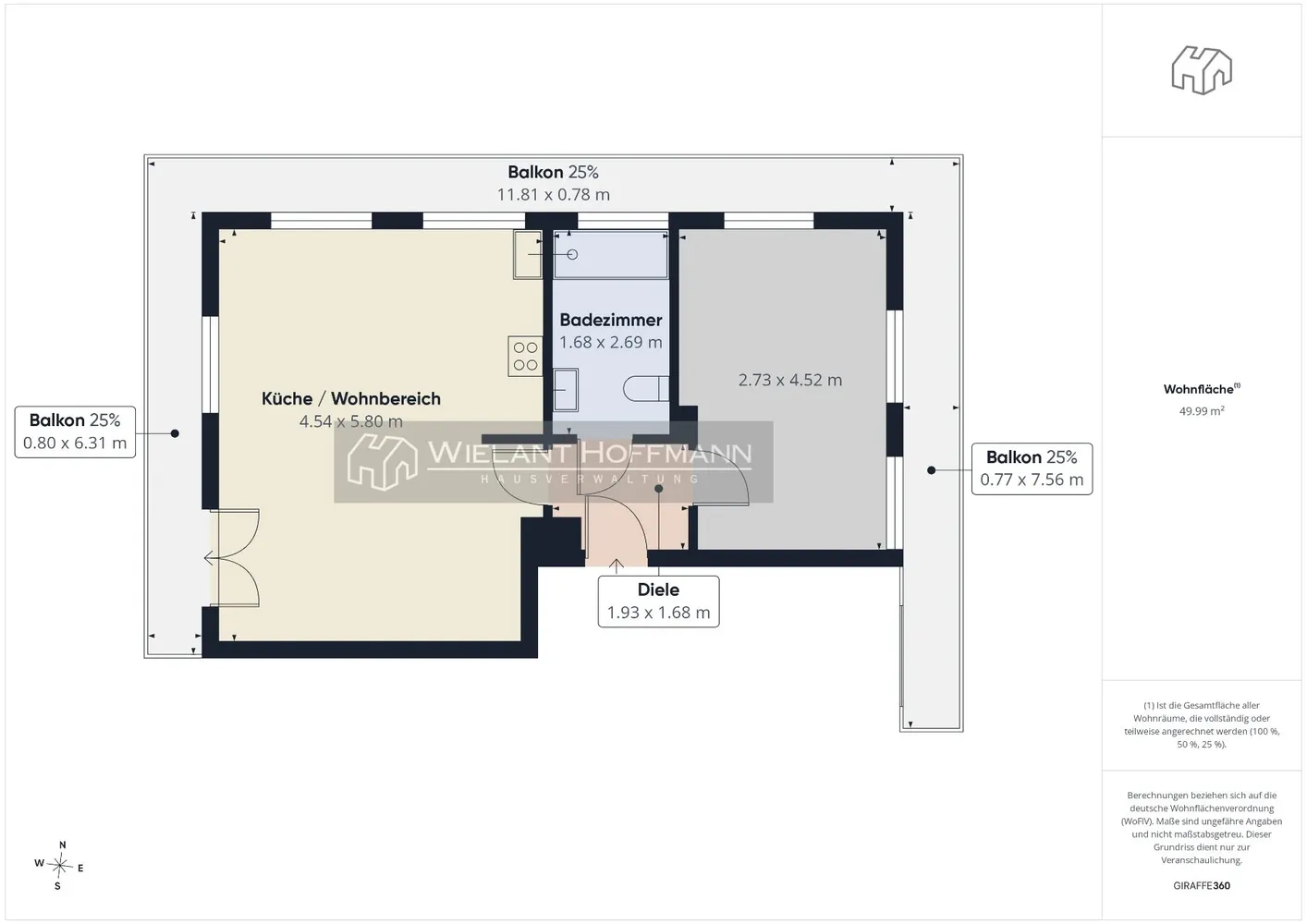 2 Zimmer Wohnung mit 50 m² in Hamburg – Bild 6