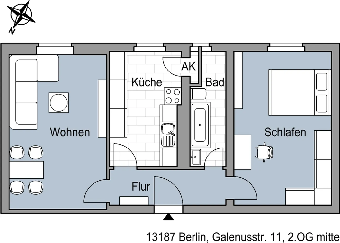 2 Zimmer Wohnung mit 58 m² in Berlin – Bild 2