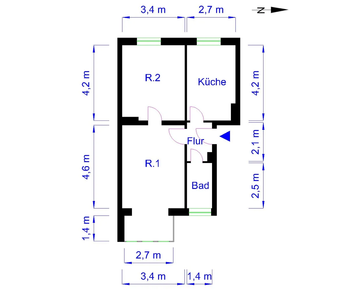 2 Zimmer Wohnung mit 52 m² in Magdeburg – Bild 7
