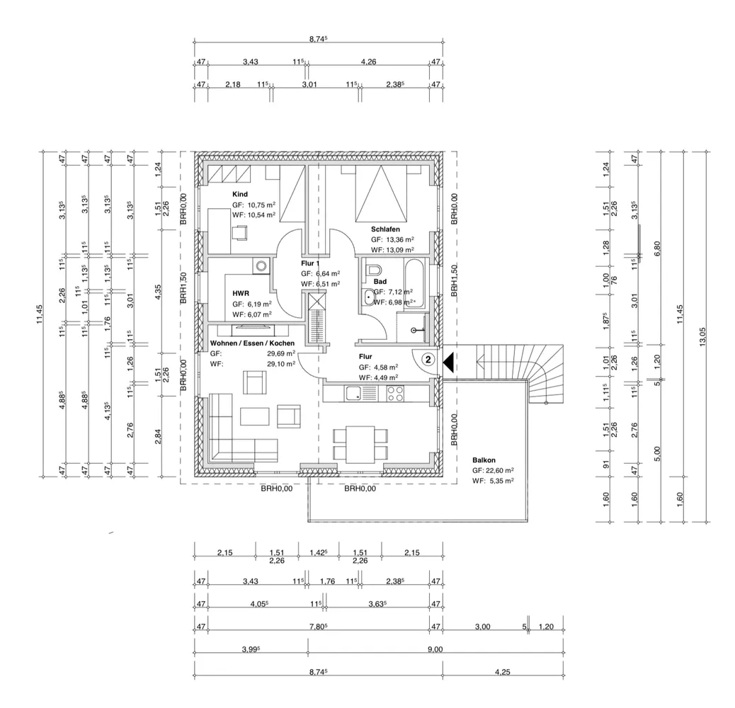 3 Zimmer Wohnung mit 82 m² in Lüneburg – Bild 1