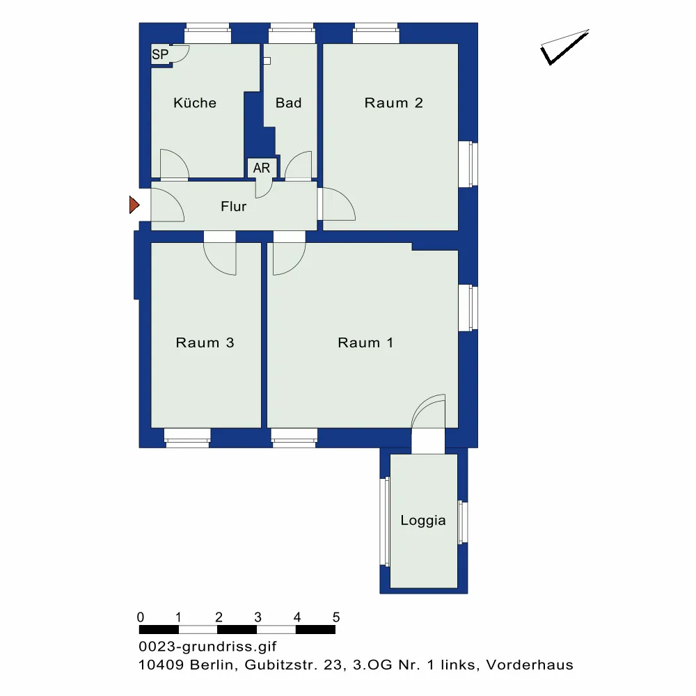 3 Zimmer Wohnung mit 77 m² in Berlin – Bild 2