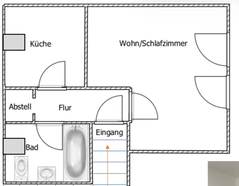 2 Zimmer Wohnung mit 39 m² in Meiningen – Bild 5