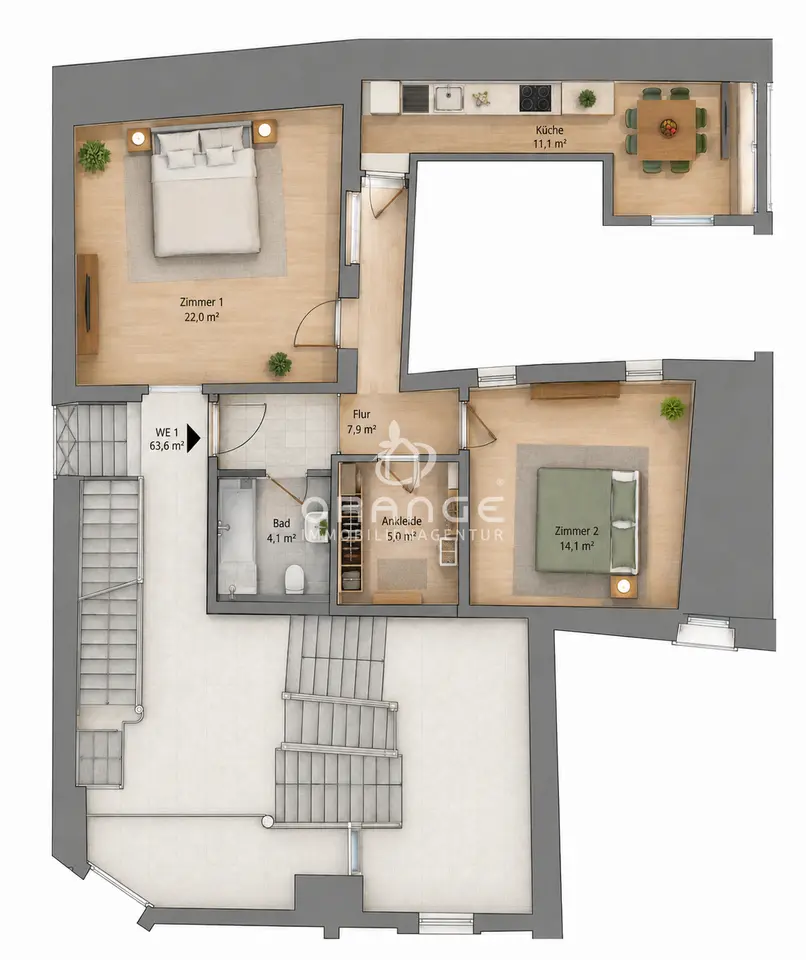 3 Zimmer Wohnung mit 64 m² in Regensburg – Bild 4