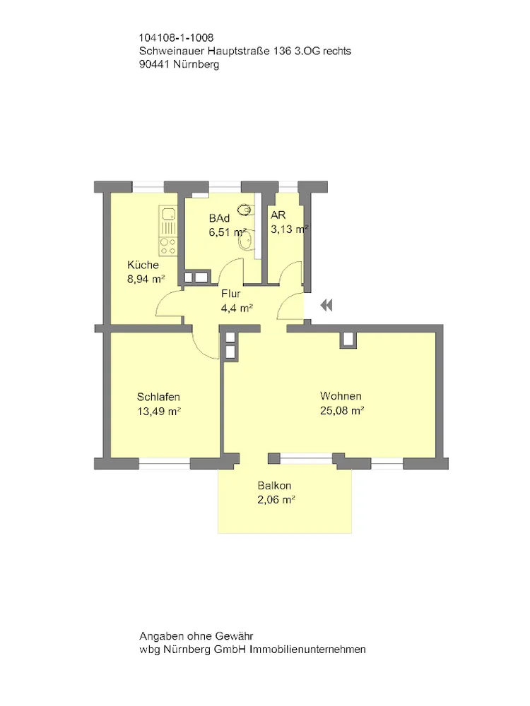 2 Zimmer Wohnung mit 63 m² in Nürnberg – Bild 6
