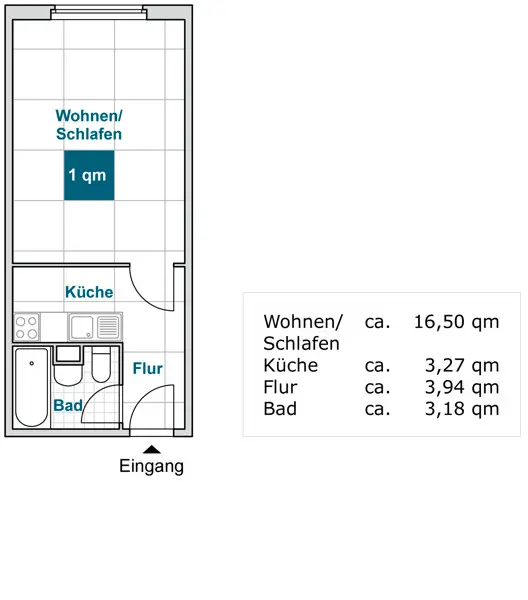 Studio mit 27 m² in Dresden – Bild 5