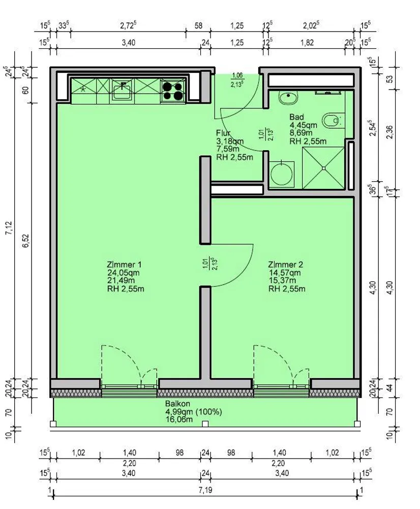 2 Zimmer Wohnung mit 52 m² in Berlin – Bild 12