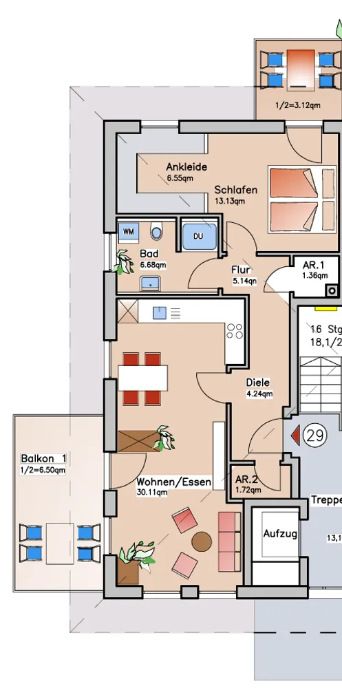 3 Zimmer Wohnung mit 76 m² in Traunstein – Bild 1