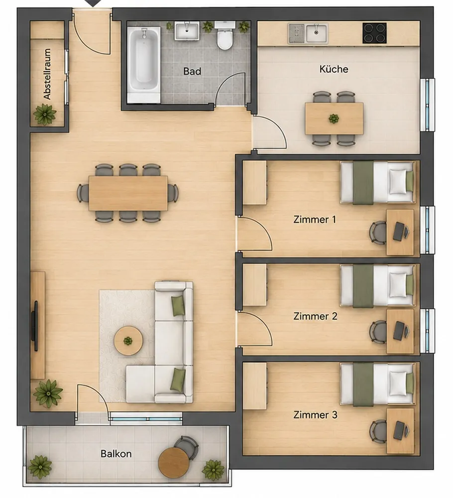 4 Zimmer Wohnung mit 85 m² in Frankfurt am Main – Bild 6