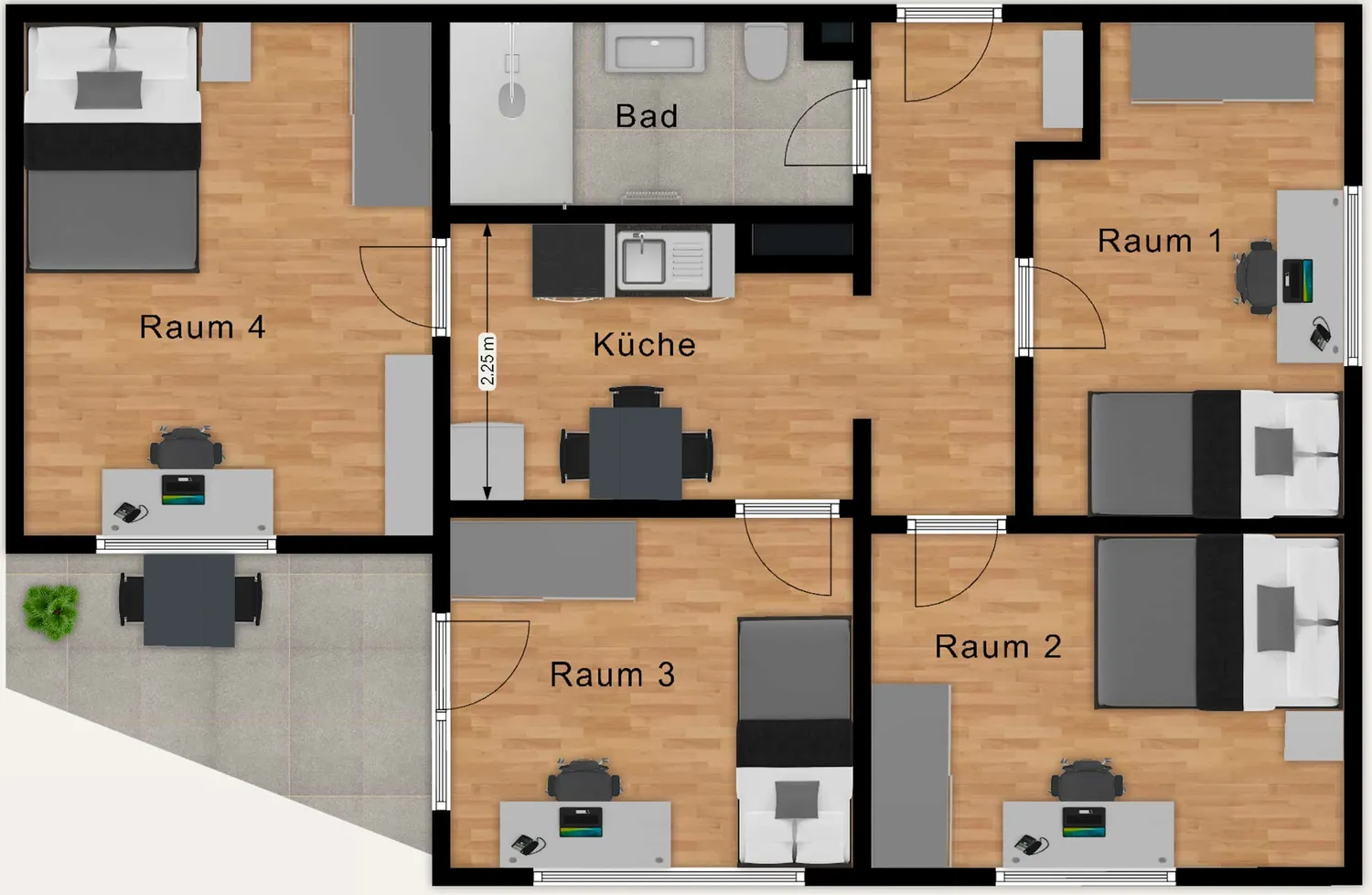 WG-Zimmer mit 16 m² in München – Bild 4
