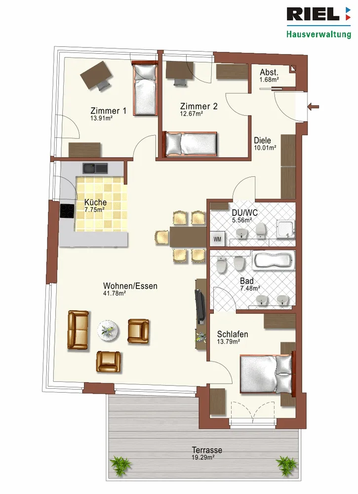 4 Zimmer Wohnung mit 124 m² in Kehl – Bild 1