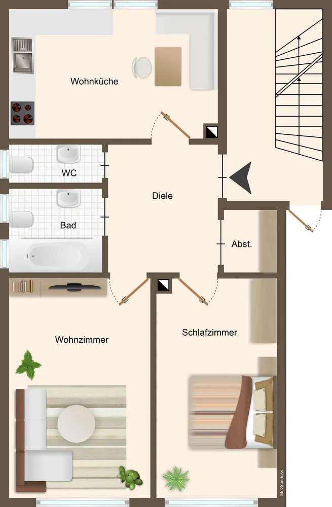 2 Zimmer Wohnung mit 57 m² in Würzburg – Bild 4