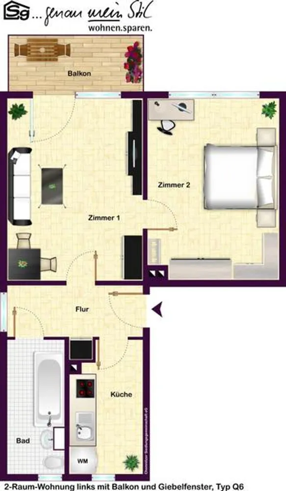 2 Zimmer Wohnung mit 48 m² in Chemnitz – Bild 8