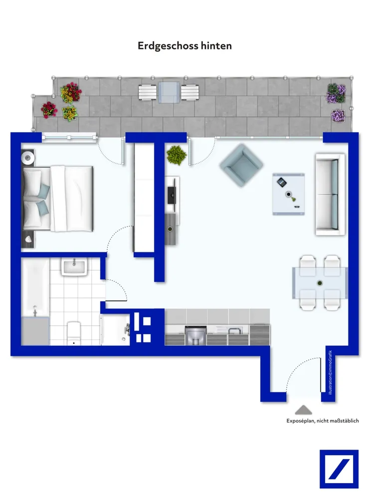 2 Zimmer Wohnung mit 56 m² in Düsseldorf – Bild 1