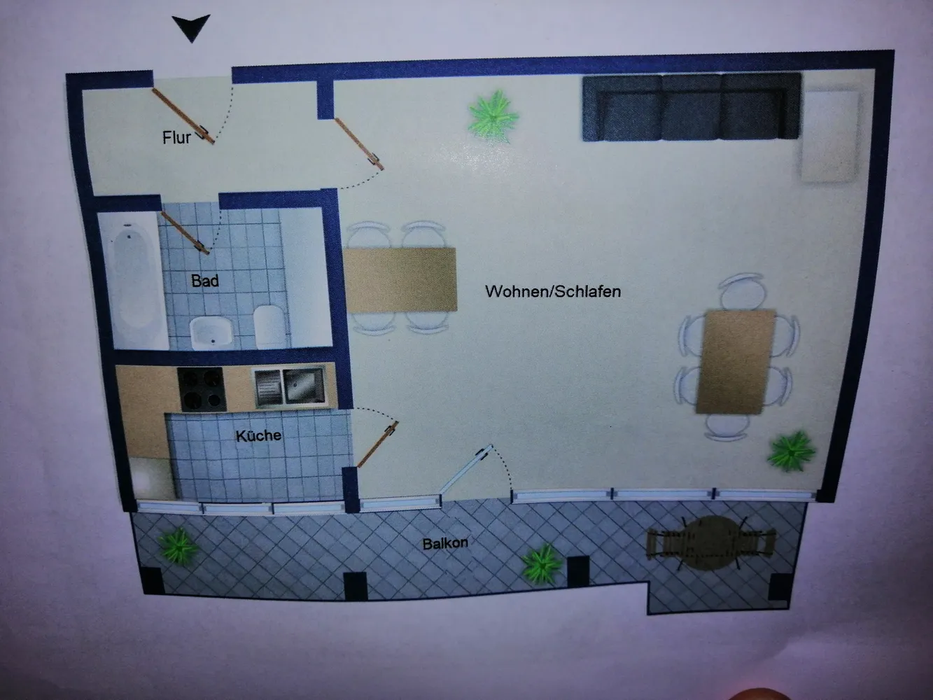 1 Zimmer Wohnung mit 45 m² in Karlsruhe – Bild 9