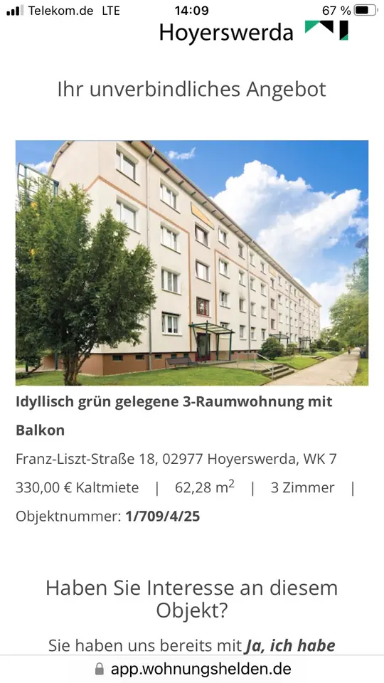 3 room apartment with 62 m² in Hoyerswerda – Photo 1
