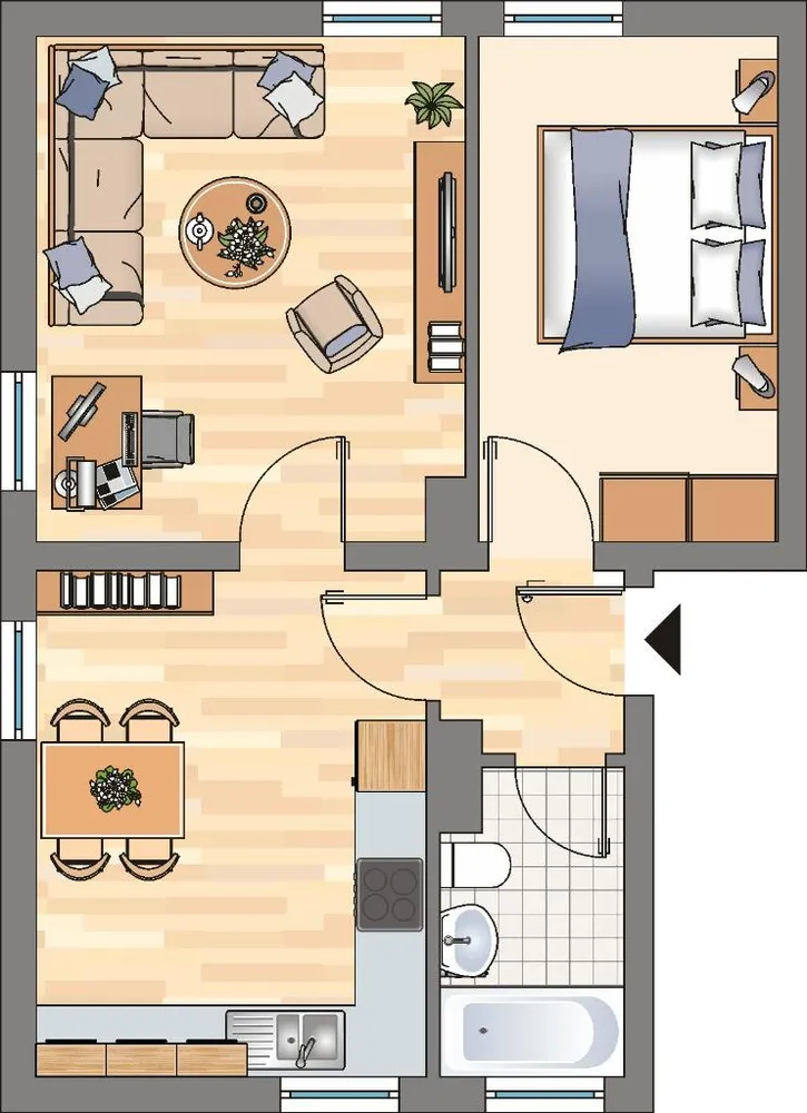 2 Zimmer Wohnung mit 42 m² in Dortmund – Bild 2