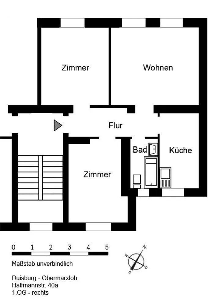 4 Zimmer Wohnung mit 65 m² in Duisburg – Bild 2