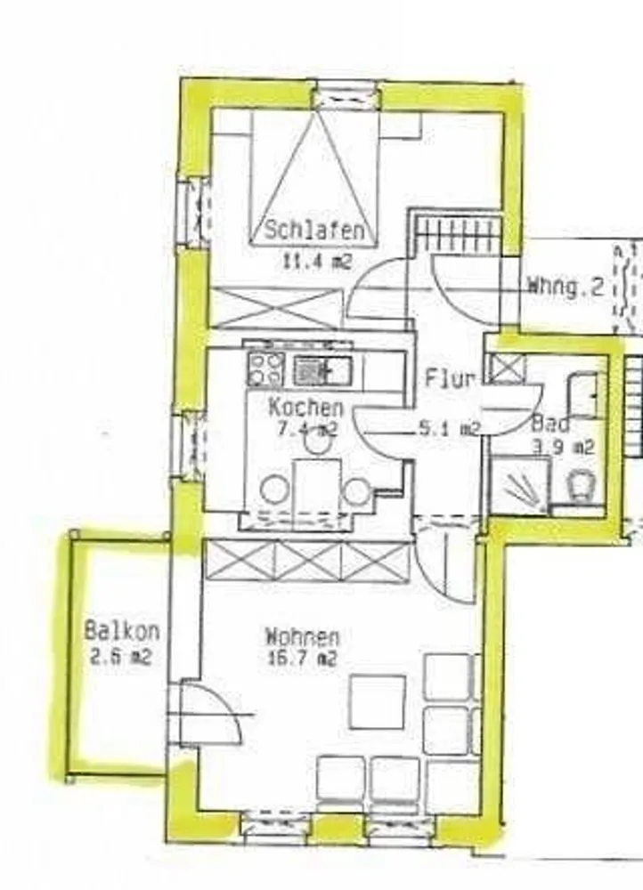2 Zimmer Wohnung mit 47 m² in Dresden – Bild 4