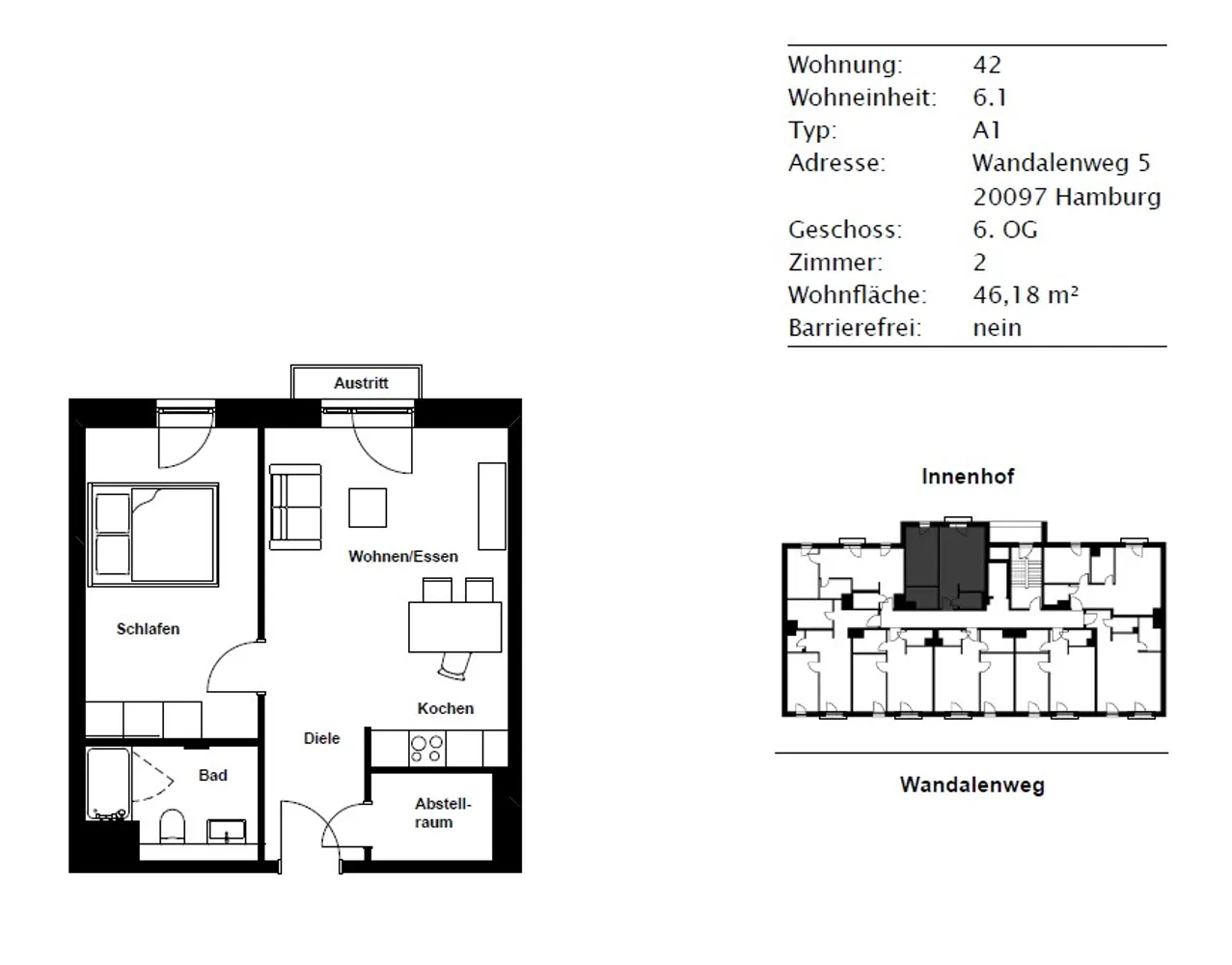 2 Zimmer Wohnung mit 46 m² in Hamburg – Bild 11