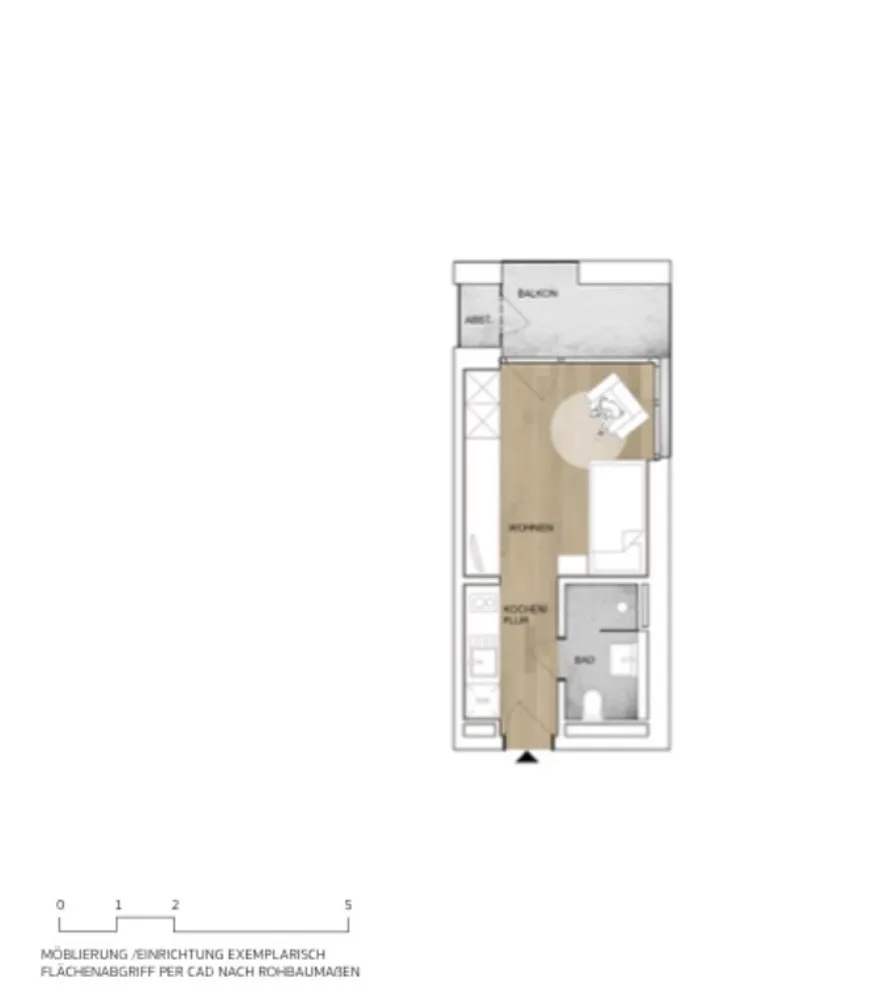 1 room apartment with 22 m² in Aalen – Photo 6