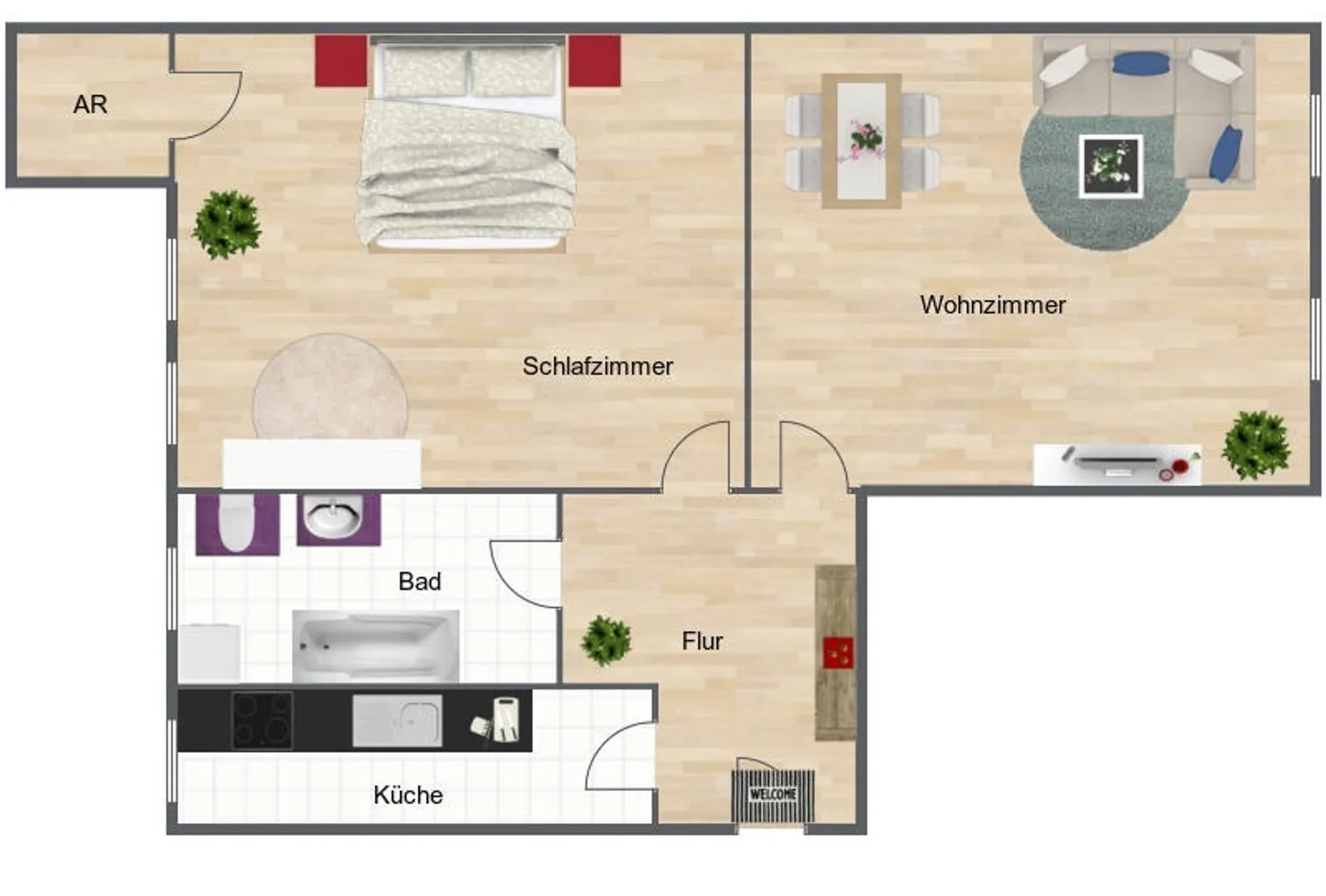 2 room apartment with 82 m² in Aschersleben – Photo 1
