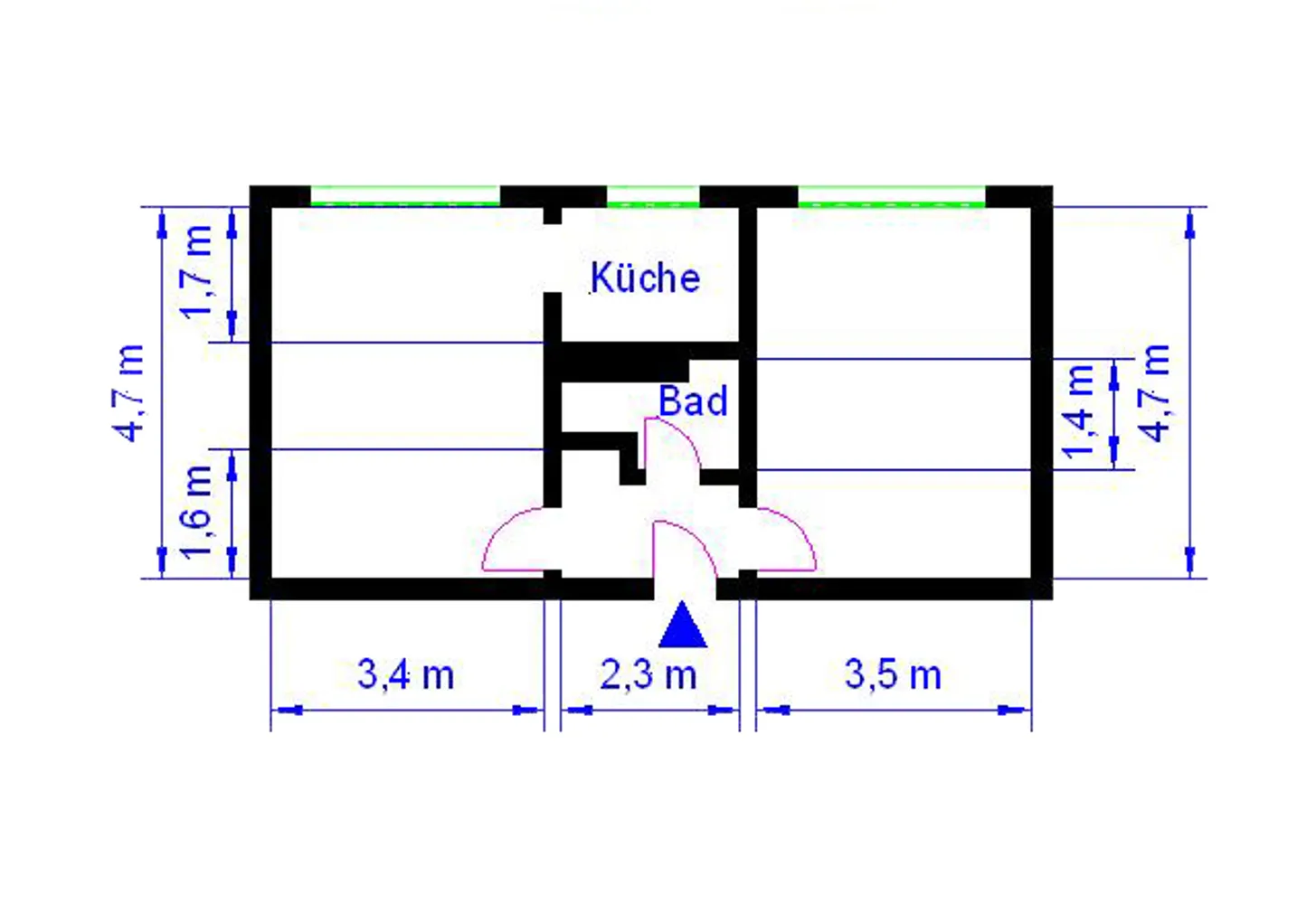 2 Zimmer Wohnung mit 42 m² in Magdeburg – Bild 3