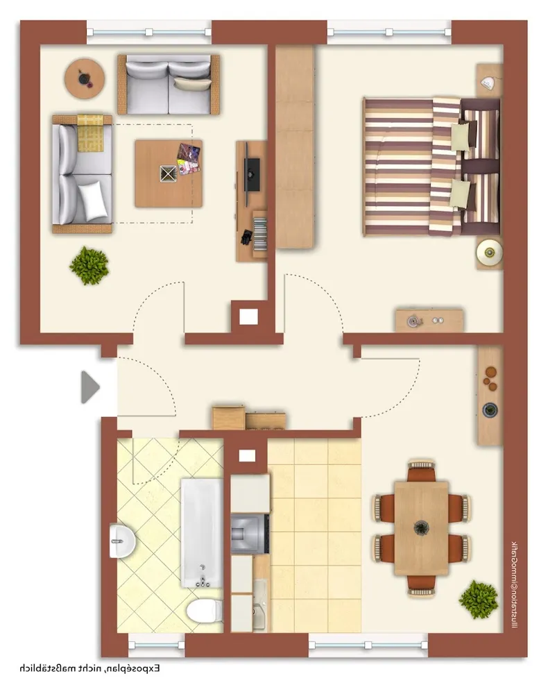 2 room apartment with 51 m² in Singen – Photo 3