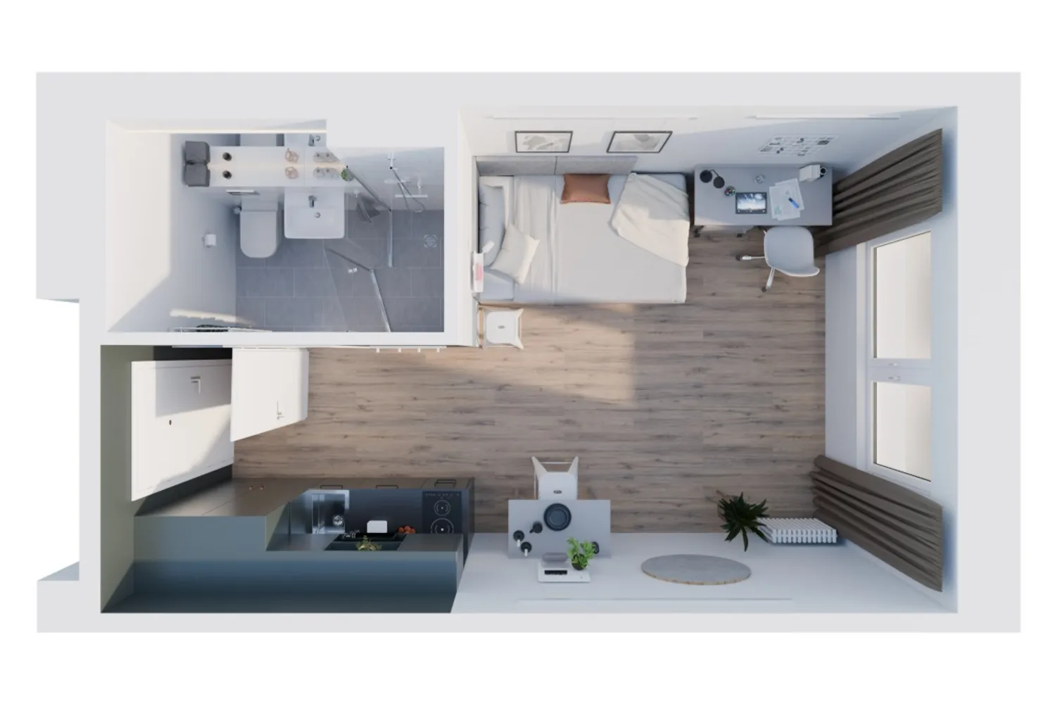 1 Zimmer Wohnung mit 22 m² in Ludwigshafen am Rhein – Bild 1